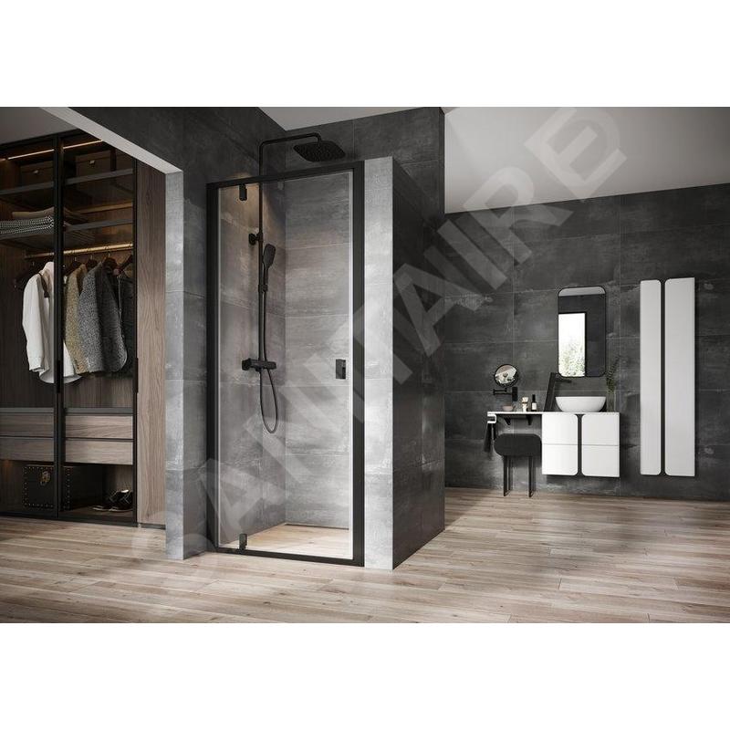 Ravak Nexty - Porte de douche pivotante 800 mm, noir/verre clair 03O40300Z1