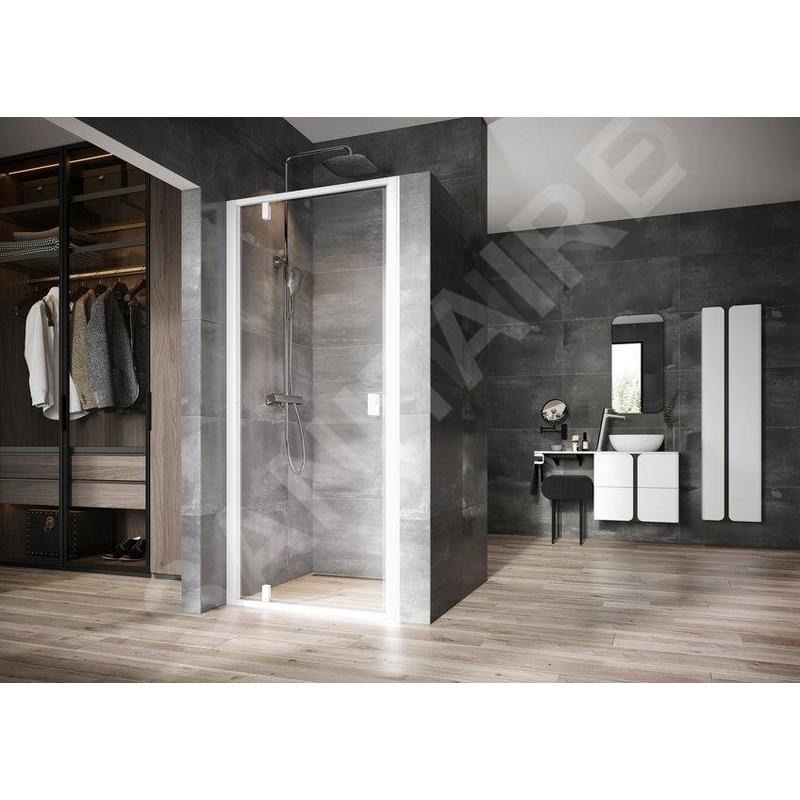 Ravak Nexty - Porte de douche pivotante 900 mm, blanc/verre clair 03O70101Z1
