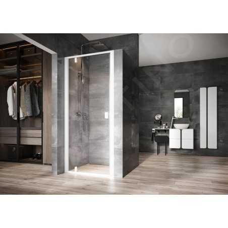 Ravak Nexty - Porte de douche pivotante 900 mm, blanc/verre clair 03O70101Z1