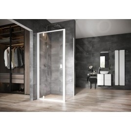 Ravak Nexty - Porte de douche pivotante 900 mm, blanc/verre clair 03O70101Z1