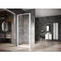 Ravak Nexty - Porte de douche pivotante 900 mm, blanc/chrome/verre clair 03O70100Z1