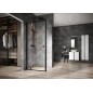 Ravak Nexty - Porte de douche pivotante 900 mm, noir/verre clair 03O70300Z1