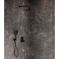 Ravak Chrome - Coude de raccordement de douche avec support, noir X07P572