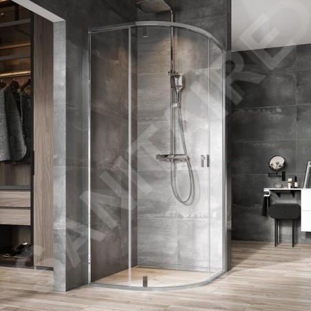 Ravak Nexty - Cabine de douche quart de rond, 1000x1000 mm, chrome/verre clair 3O6AAC00Z1