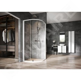 Ravak Nexty - Cabine de douche quart de rond, 800x800 mm, blanc/chrome/verre clair 3O644100Z1