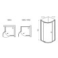 Ravak Nexty - Cabine de douche quart de cercle, 800x800 mm, noir/verre clair 3O644300Z1