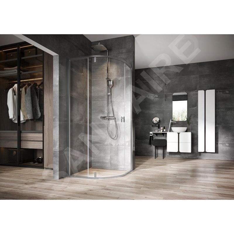 Ravak Nexty - Cabine de douche quart de rond, 900x900 mm, verre satiné/clair 3O677U00Z1