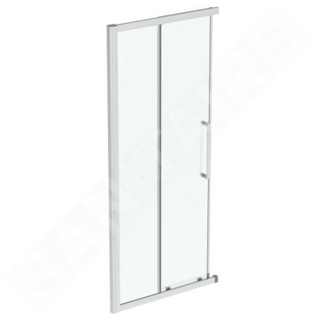 Ideal Standard i.Life - Porte de douche coulissante, deux battants, 1000 mm, silver bright / verre clair T4857EO
