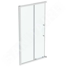 Ideal Standard i.Life - Porte de douche coulissante, deux battants, 1100 mm, silver bright / verre clair T4858EO