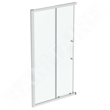 Ideal Standard i.Life - Porte de douche coulissante, deux battants, 1100 mm, silver bright / verre clair T4858EO