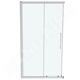 Ideal Standard i.Life - Porte de douche coulissante, deux battants, 1100 mm, silver bright / verre clair T4858EO
