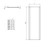 Ideal Standard i.Life - Paroi latéral fixe 700 mm, silver bright / verre clair T4861EO