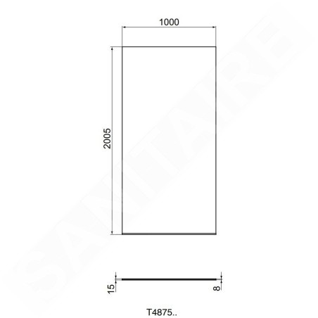 Ideal Standard i.Life - Paroi de douche 1000 mm, silver bright / verre clair T4875EO