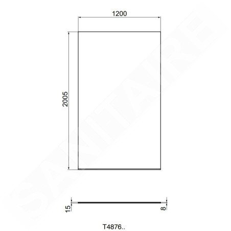 Ideal Standard i.Life - Paroi de douche 1200 mm, silver bright / verre clair T4876EO
