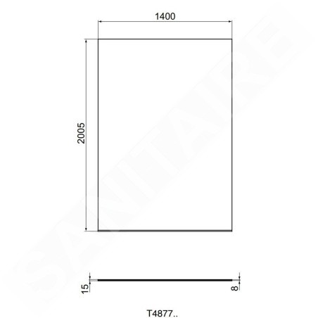 Ideal Standard i.Life - Paroi de douche 1400 mm, silver bright / verre clair T4877EO