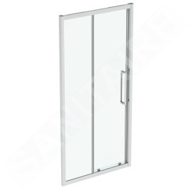 Ideal Standard i.Life - Porte de douche coulissante, deux battants, 1100 mm, silver bright / verre clair T4943EO