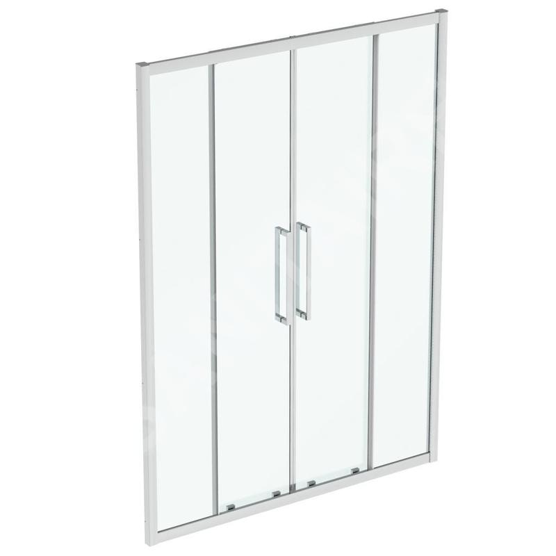 Ideal Standard i.Life - Porte de douche coulissante, quatre battants, 1500 mm, silver bright / verre clair T4951EO