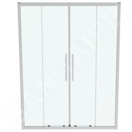 Ideal Standard i.Life - Porte de douche coulissante, quatre battants, 1500 mm, silver bright / verre clair T4951EO
