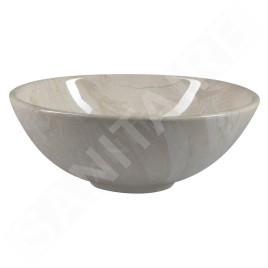 Sapho Dalma - Vasque à poser, diamètre 420 mm, sans trop-plein, sans trou pour robinetterie, marfil MM127