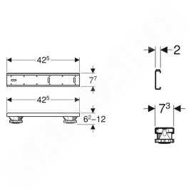 Geberit Accessoires - Pieds pour les receveurs de douche, 5 pcs 550.950.00.1
