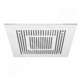 Steinberg 390 - Douche de tête, 600x600 mm, 3 jets, éclairage LED, acier 390 6620