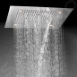 Steinberg 390 - Douche de tête, 600x600 mm, 3 jets, éclairage LED, acier 390 6620