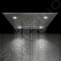 Steinberg 390 - Douche de tête, 600x600 mm, 3 jets, éclairage LED, acier 390 6620