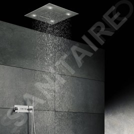 Steinberg 390 - Douche de tête, 600x600 mm, 3 jets, éclairage LED, acier 390 6620