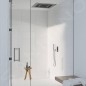 Steinberg 390 - Douche de tête, 600x600 mm, 3 jets, éclairage LED, acier 390 6620