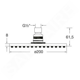 Steinberg 100 - Douche de tête, diamètre 200 mm, or rose 100 1687 RG