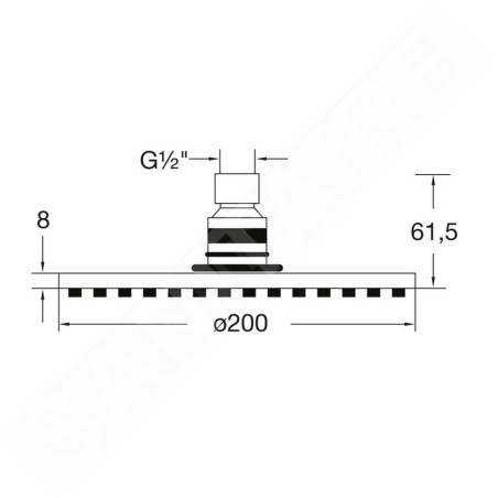 Steinberg 100 - Douche de tête, diamètre 200 mm, or rose 100 1687 RG