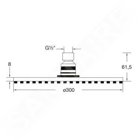 Steinberg 100 - Douche de tête, diamètre 300 mm, or rose 100 1688 RG