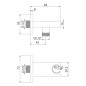 Steinberg 135 - Coude de raccordement avec support, chrome 135 1667