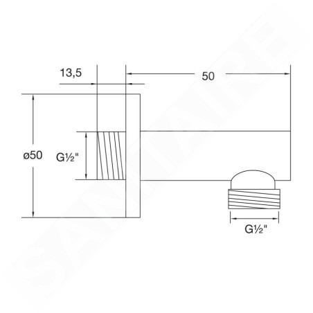 Steinberg 100 - Coude de raccordement, or rose 100 1660 RG