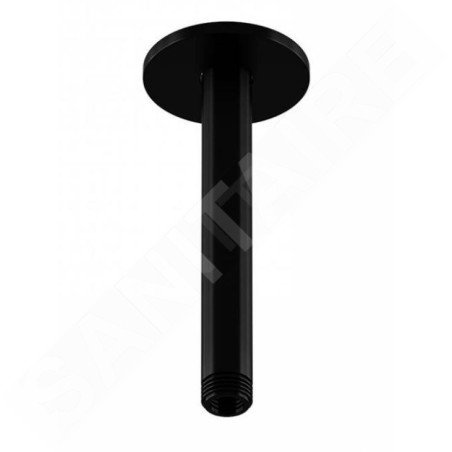 Steinberg 100 - Bras de douche au plafond, 120 mm, noir mat 100 1571 S