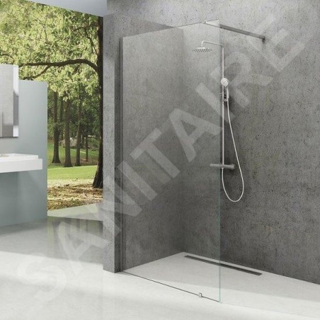 Ravak Walk-In - Paroi de douche Walk-in Wall, 700x2000 mm, aluminium brillant/verre clair GW9W10C00Z1