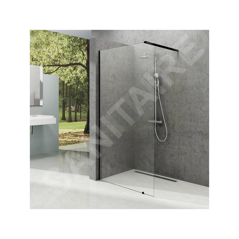 Ravak Walk-In - Paroi de douche Walk-in Wall, 800x2000 mm, noir/verre clair GW9W40300Z1