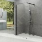Ravak Walk-In - Paroi de douche Walk-in Wall, 800x2000 mm, noir/verre clair GW9W40300Z1
