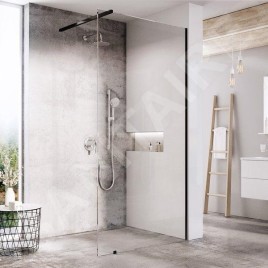 Ravak Walk-In - Paroi de douche Walk-in Wall, 800x2000 mm, noir/verre clair GW9W40300Z1