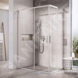 Ravak Blix Slim - Porte de douche, 800x1950 mm, aluminium brillant/verre clair X1XM40C00Z1