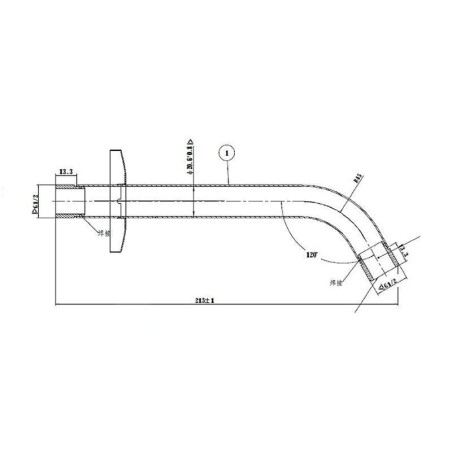 Roca Stella - Bras de douche mural, 215 mm, chrome A5B0750C00