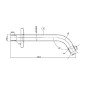 Roca Stella - Bras de douche mural, 215 mm, chrome A5B0750C00