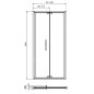 Ideal Standard i.Life - Portes de douche pliantes 1000 mm, silver bright / verre clair T4853EO