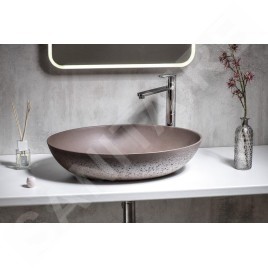 Sapho Formigo - Vasque, 600x400 mm, sans trop-plein, brun foncé FG024
