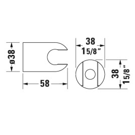 Duravit Accessoires - support de douche, noir mat UV0620001046