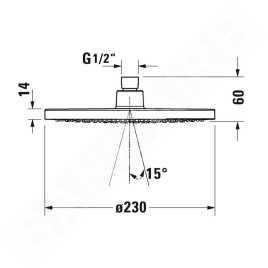 Duravit Douches - Douche de tête, diamètre 230 mm, noir mat UV0660017046
