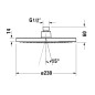 Duravit Douches - Douche de tête, diamètre 230 mm, noir mat UV0660017046