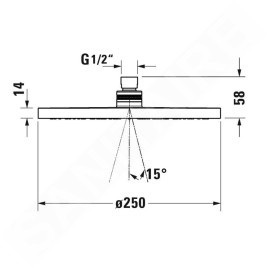 Duravit Douches - Douche de tête, diamètre 250 mm, noir mat UV0660018046