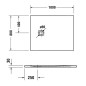 Duravit Sustano - Receveur de douche 1000x800 mm, DuraSolid, gris foncé mat 720273650000000