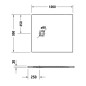 Duravit Sustano - Receveur de douche 1000x900 mm, DuraSolid, crème matte 720274640000000